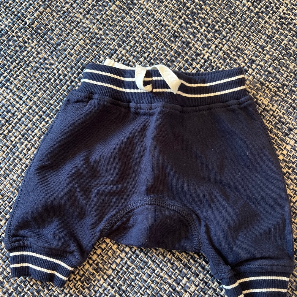 Hanna Andersson navy blue sweatpants joggers 0-3 mo